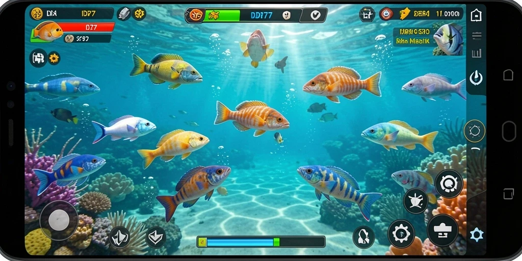 Tampilan gameplay Tembak Ikan yang menakjubkan di IDR77.