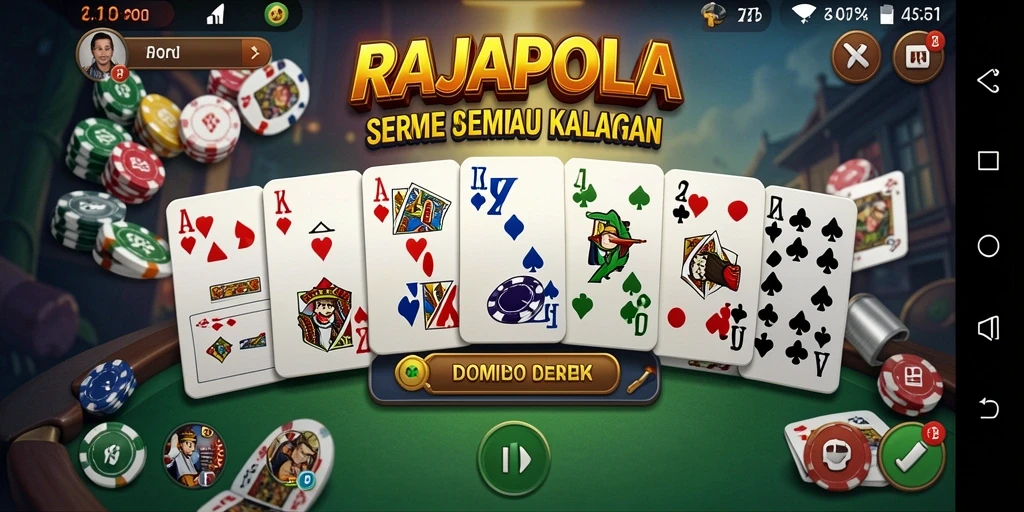 Tampilan gameplay RAJAPOLA yang seru dan mengasyikkan.