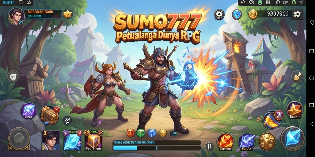 Tangkapan layar gameplay RPG SUMO777 yang mengasyikkan dan penuh aksi.