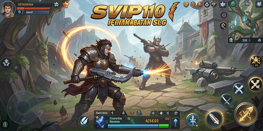 Screenshot utama SVIP10 menunjukkan aksi pertempuran seru dan strategis.