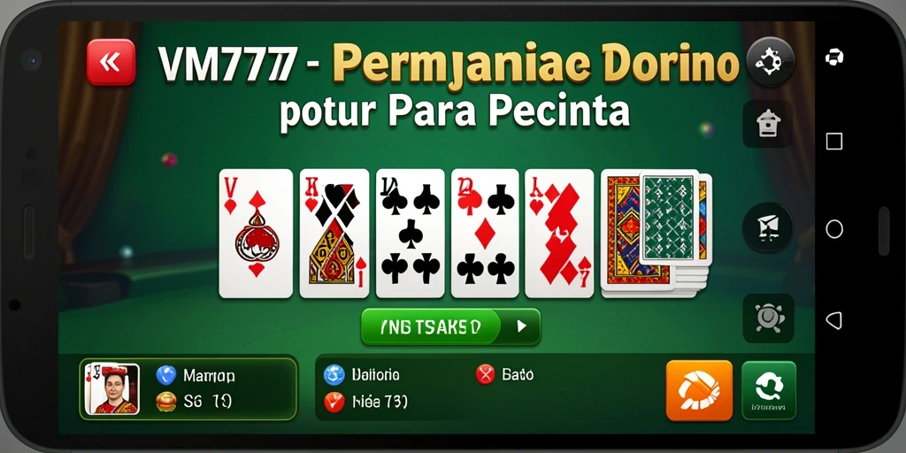 Tampilan gameplay domino yang menarik dan seru di VM777.